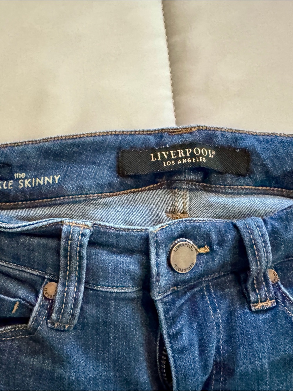 Liverpool Jeans Company Dark Blue Ankle Skinny Jeans